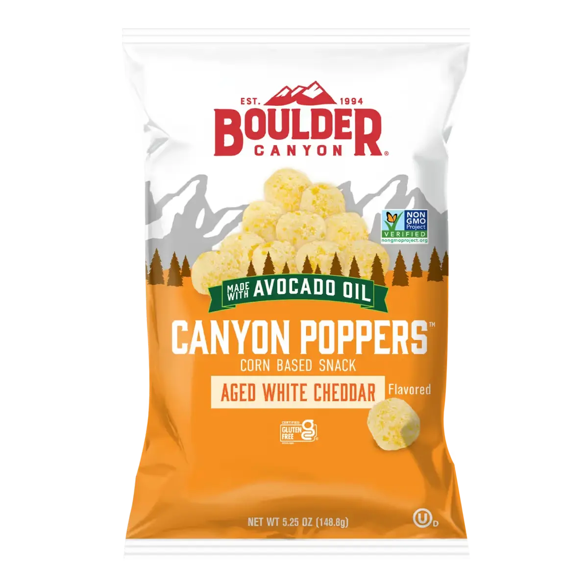 Boulder Canyon Avocado Oil Canyon Poppers Aged White Cheddar