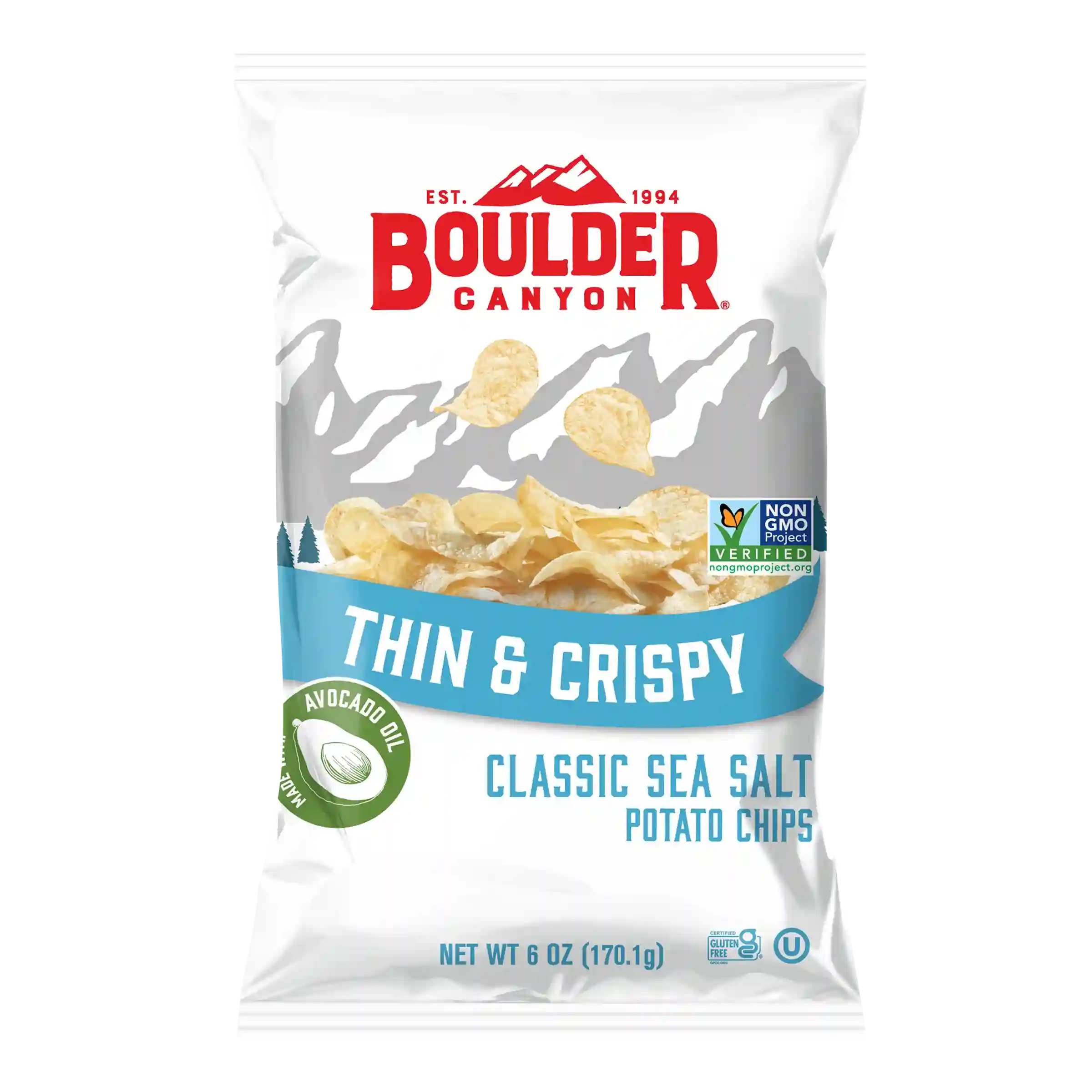 Boulder Canyon Avocado Oil Thin & Crispy Classic Sea Salt