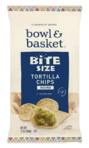 Bowl And Basket Bit Size Tortilla Chips Round