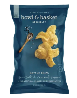 Bowl And Basket Sea Salt Cracked Pepper Kettle Chips