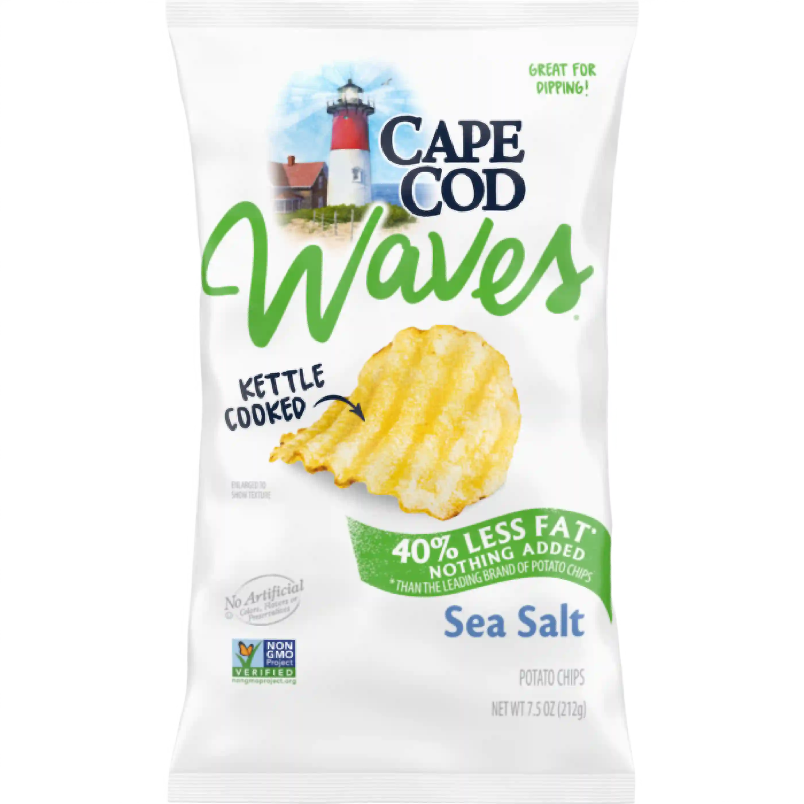 Cape Cod Waves Less Fat Sea Salt