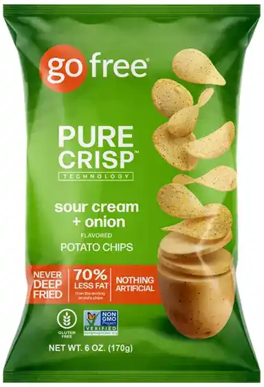 Go Free Sour Cream And Onion Potato Chips