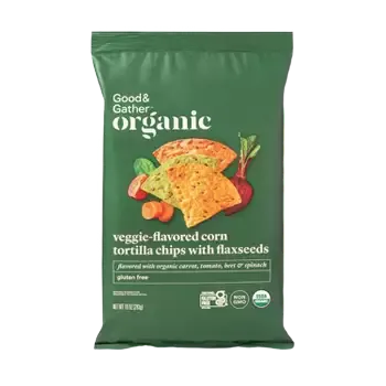 Good & Gather Organic Veggie Flavored Corn Tortilla Chips With Flaxseeds