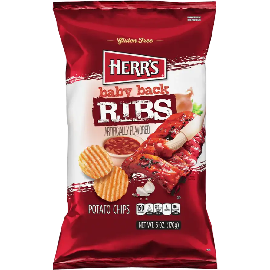 Herr's Baby Back Ribs Potato Chips