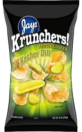 Jays Krunchers Kettle Cooked Kosher Dill