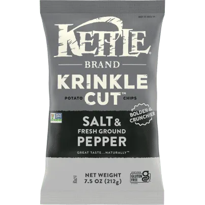 Kettle Brand Krinkle Cut Salt Fresh Ground Pepper