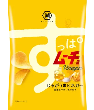 Packaging of Koikeya Supamucho Jagauma Vinegar chip from Supamucho from Japan
