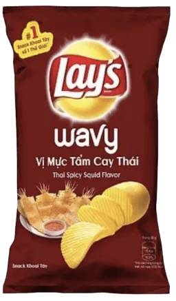 Lay's Wavy Thai Spicy Squid