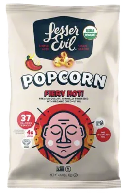 LesserEvil Popcorn Fiery Hot