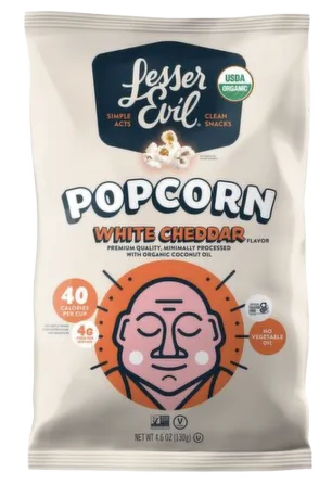 LesserEvil Popcorn White Cheddar