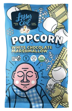 LesserEvil Popcorn White Chocolate Marshmallow