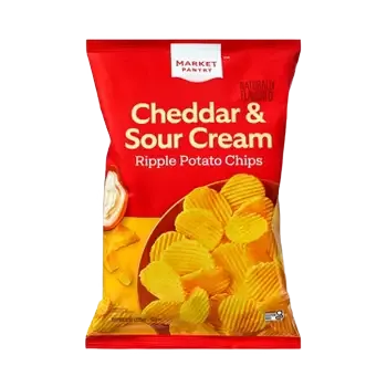 Market Pantry Cheddar Sour Cream Ripple Potato Chips