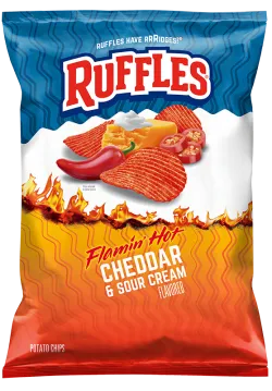 RUFFLES® Flamin' Hot Cheddar & Sour Cream