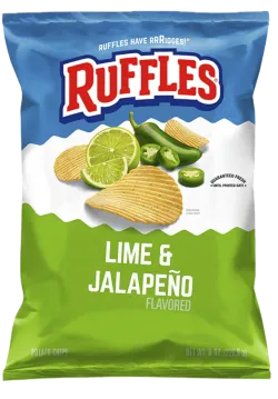 RUFFLES® Lime & Jalapeño Flavored Potato Chips