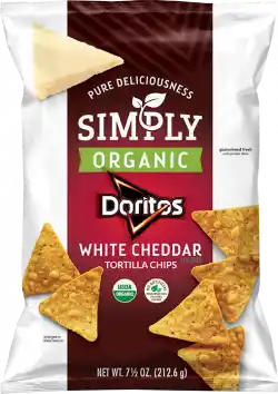 Simply Doritos Organic White Cheddar