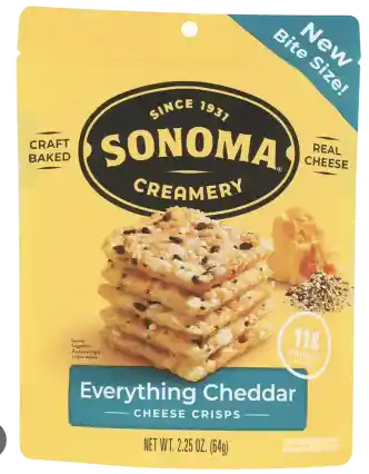 Sonoma Creamery Everything Cheddar Cheese Crisps