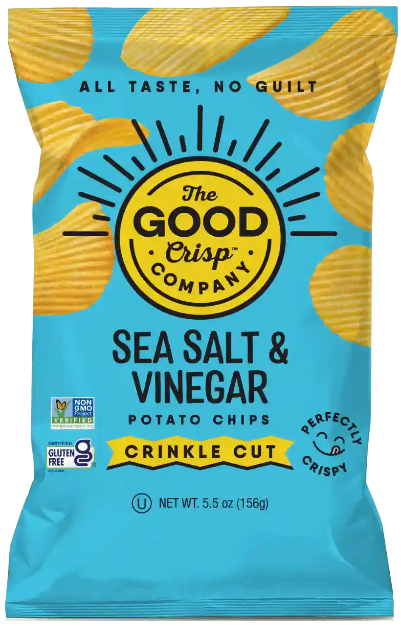 The Good Crisp Company Crinkle Cut Salt Vinegar Chips