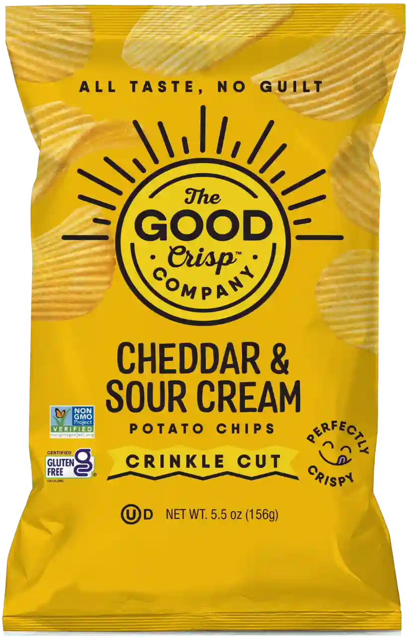 The Good Crisp Company Cut Cheddar Sour Cream Chips