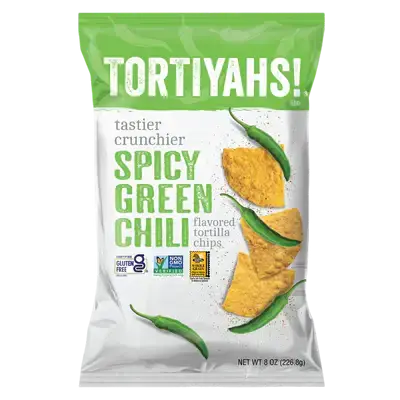 TORTIYAHS!® Spicy Green Chili Tortilla Chips