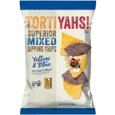 TORTIYAHS!® Superior Mixed Dipping Chips Yellow & Blue Corn