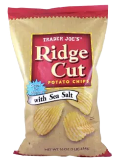 Trader Joes Ridge Cut Potato Chips With Sea Salt