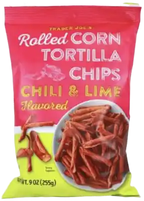 Trader Joes Rolled Corn Tortilla Chips Chili And Lime