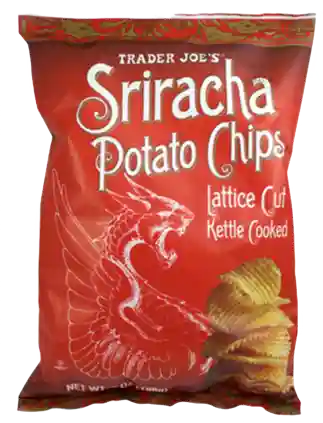 Trader Joes Sriracha Potato Chips Lattice Cut Kettle Cooked