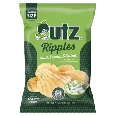 Utz Sour Cream & Onion Ripples Potato Chips