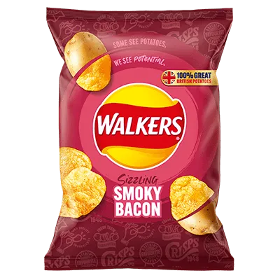 Walkers Sizzling Smoky Bacon